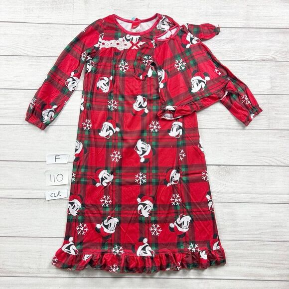 NWT Disney Mickey Mouse Flannel Granny Nightgown with Doll Match - Picture 1 of 3